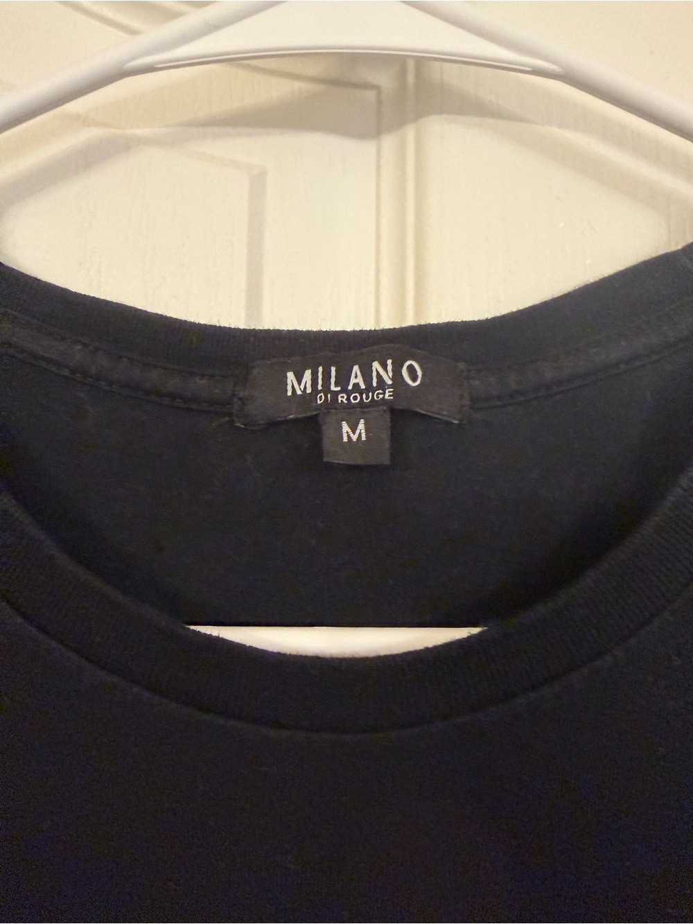 Milano Black Tee with White Logo - Picture 4 of 5